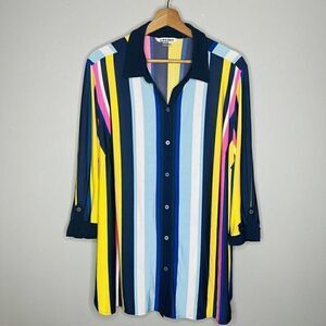 Nygard women’s 2X striped long sleeved shirt feels like silk